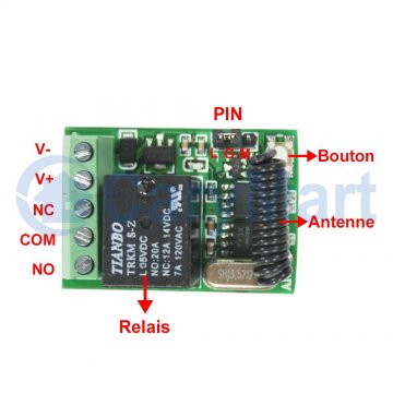 Mini CC 12V Module Relais de Commande Par Téléphone – Interrupteur  Télécommande Sans Fil